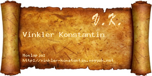 Vinkler Konstantin névjegykártya